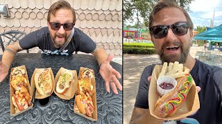 Trying 10 Disney Hot Dogs On National Hot Dog Day! My Favorite Holiday!