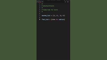 Flatten a list of lists in Python using List Comprehension  #coding #programming #python