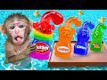 Kiki monkey enjoy sweet honey bear jelly recipe at summer swimming pool  kudo animal kiki