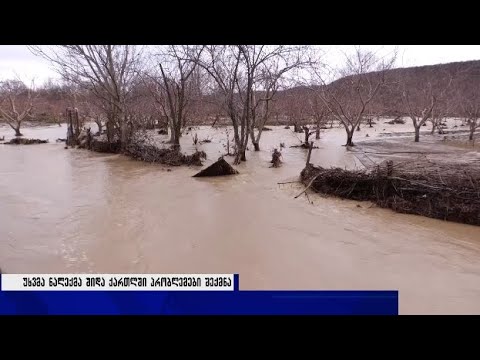 უხვმა ნალექმა შიდა ქართლში პრობლემები შექმნა