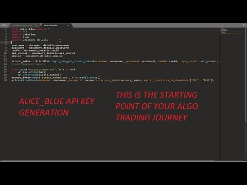 01. Aliceblue API Key Generation