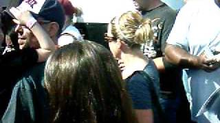 Ashley Force Hood attempt for picture and signature.... "a no go"