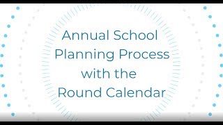 Annual School Planning Process with the Round Calendar