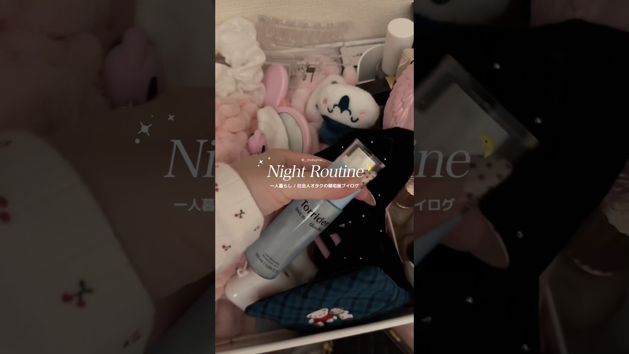 社会人オタクのナイトルーティン🌛🏠