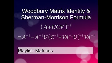Woodbury Matrix Identity & Sherman-Morrison Formula