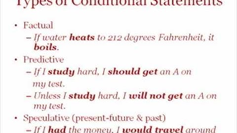 Conditional Statements