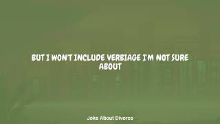 Blossoms - Joke About Divorce (Lyrics)
