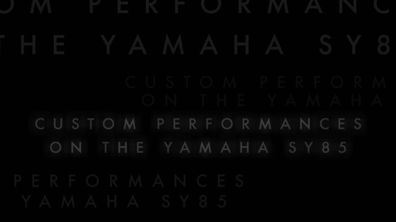Yamaha SY85 Demo