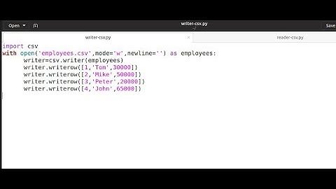Reading and Writing CSV Files in Python using CSV Module on Ubuntu Linux
