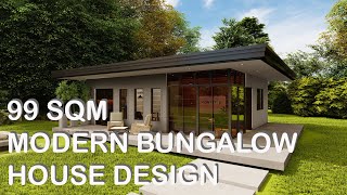 99 SQM MODERN BUNGALOW HOUSE DESIGN | Konsepto Designs