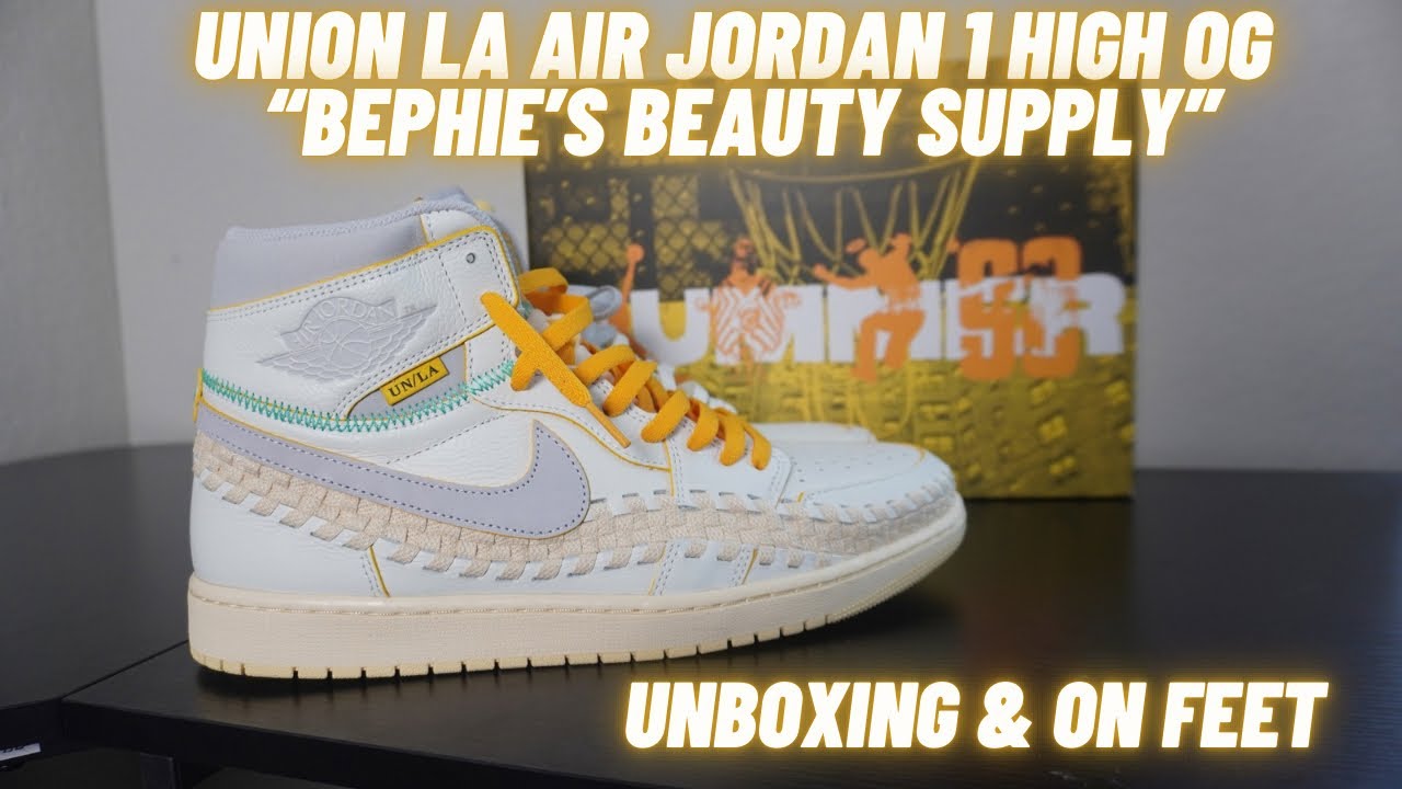 Jordan 1 Union LA x Bephies Beauty Supply On Feet - YouTube