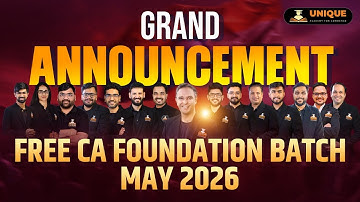CA Foundation May 2026 | New Batch Announcement 🔥 | Complete Prep from Basics to Rank!