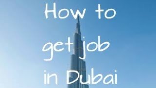 दुबई जॉब एड्स Urgent requirement for dubai and other -vacancies