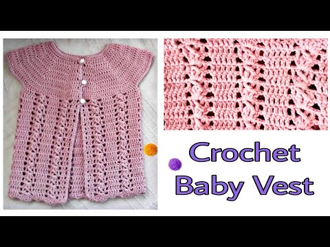 How To Crochet Baby Vest/kolay tığ işi bebek yeleği #diy