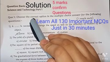 10th Science1 Question Bank Solution Class10 SSC All MCQ