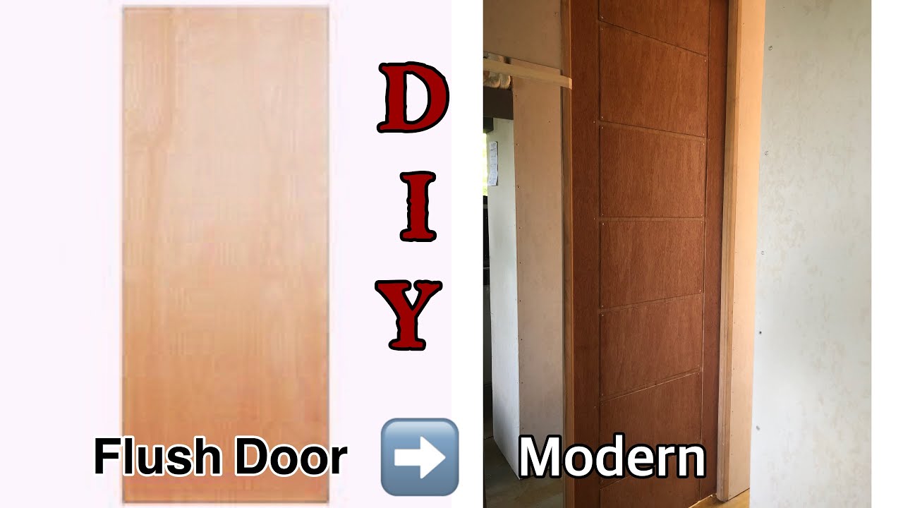 DIY Plywood Flush door to Modern Door WOODWORK YouTube