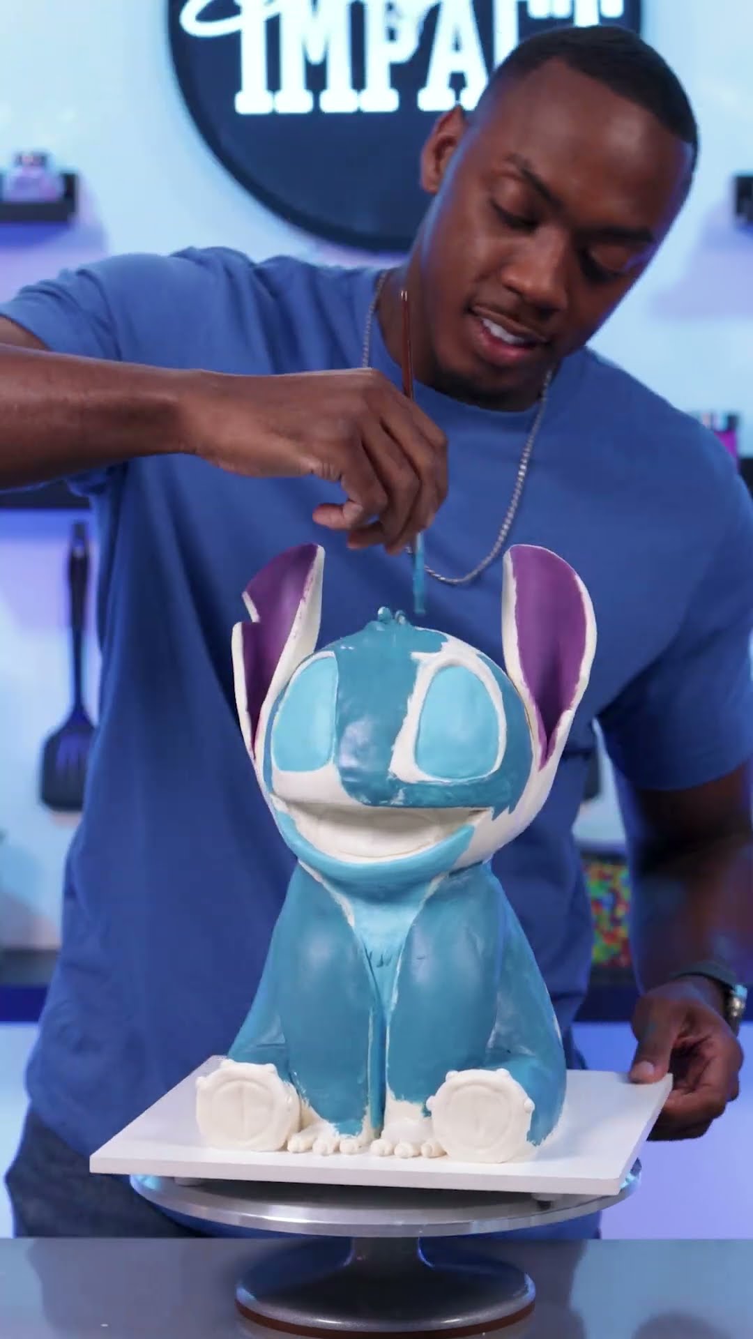 I made a Stitch cake! #shorts