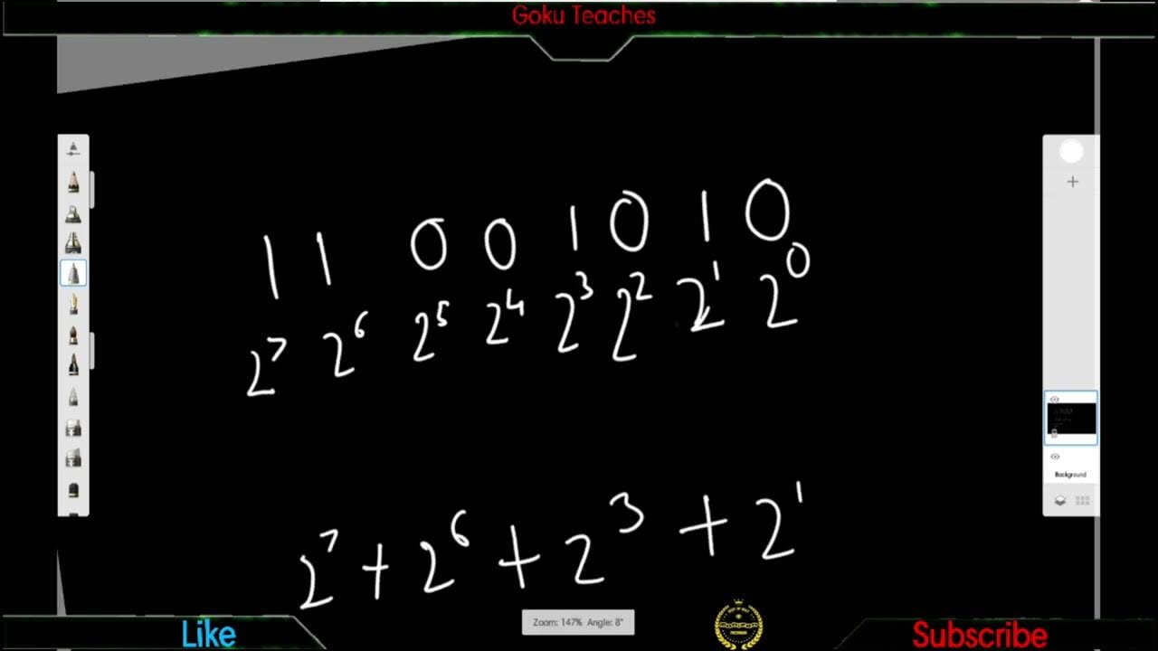 How to convert binary numbers to denary numbers youtube