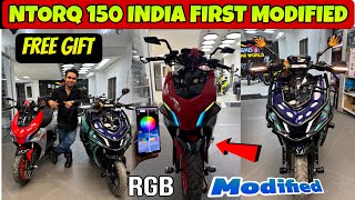 Ntorq 150 Modified Rgb Light Crash Guard Ntorq 150 New Accessories
