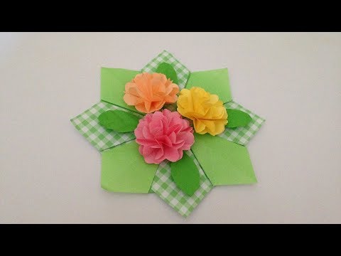折り紙 花 壁飾り テーブル飾りの簡単な作り方 Niceno1 Origami Flower Ornament Tutorial Youtube