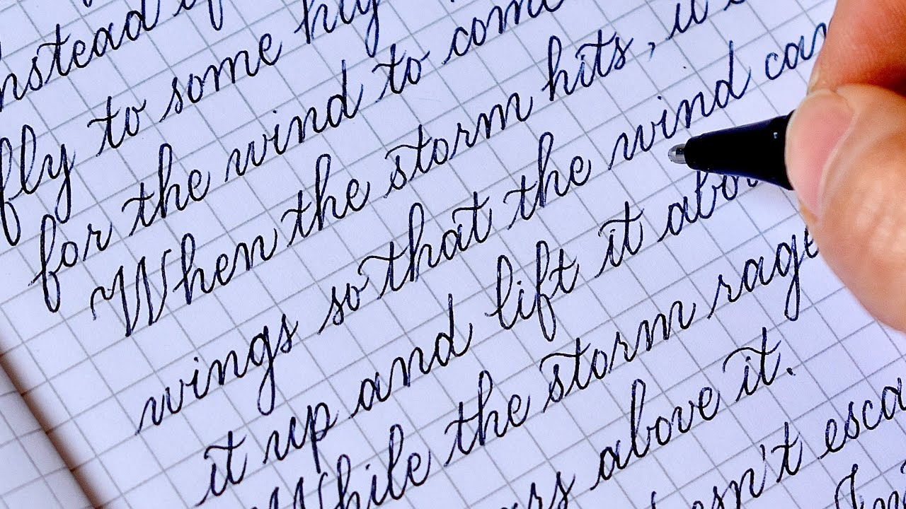 Handwriting practice with a ballpoint pen | Beautiful, clean and neat ...