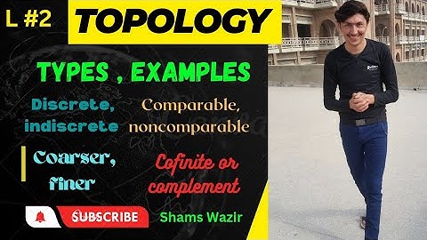 Types of Topology | Discrete Indiscrete | Coarser finer | Comparable non-comparable | Cofinite |