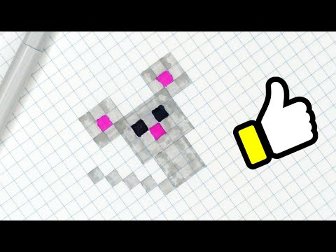 Как нарисовать мышку - Рисование по клеточкам / How to draw a mouse - Pixel Art