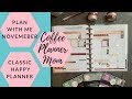 Plan With Me: November Monthly Spread in MAMBI Classic Happy Planner