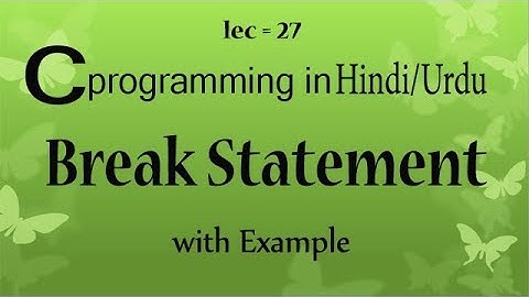 break statement in c programming