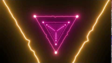4K Triangular Yellow Neon Wave Loops - Animation | No Copyright | Visual Effects .