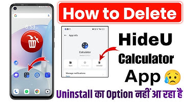 How to Delete Calculator Hide App | Hideu Calculator App Delete Kaise Kare | Hideu Calculator Delete