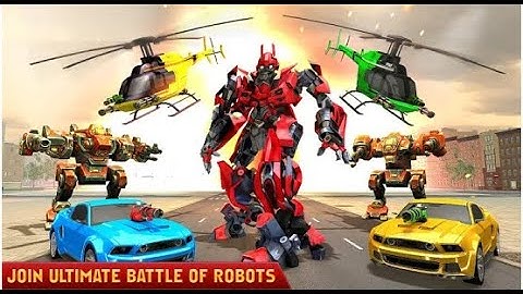 Helicopter Robot Transformation/  robot biến hình máy bay trực thăng bắn súng /game wfk