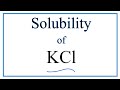 Solubility of Potassium Chloride