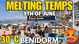 Benidorm - Busy Levante Beach & MELTING Temperatures out Here! 🥵