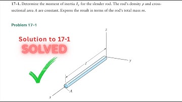 Dynamics Hibbeler 17-1 Solution | Determine the moment of inertia I_y for the slender rod. The rod