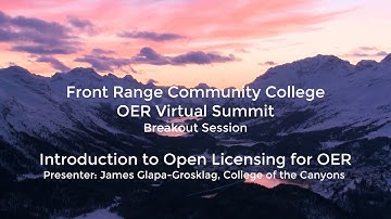 Introduction to Open Licensing for OER