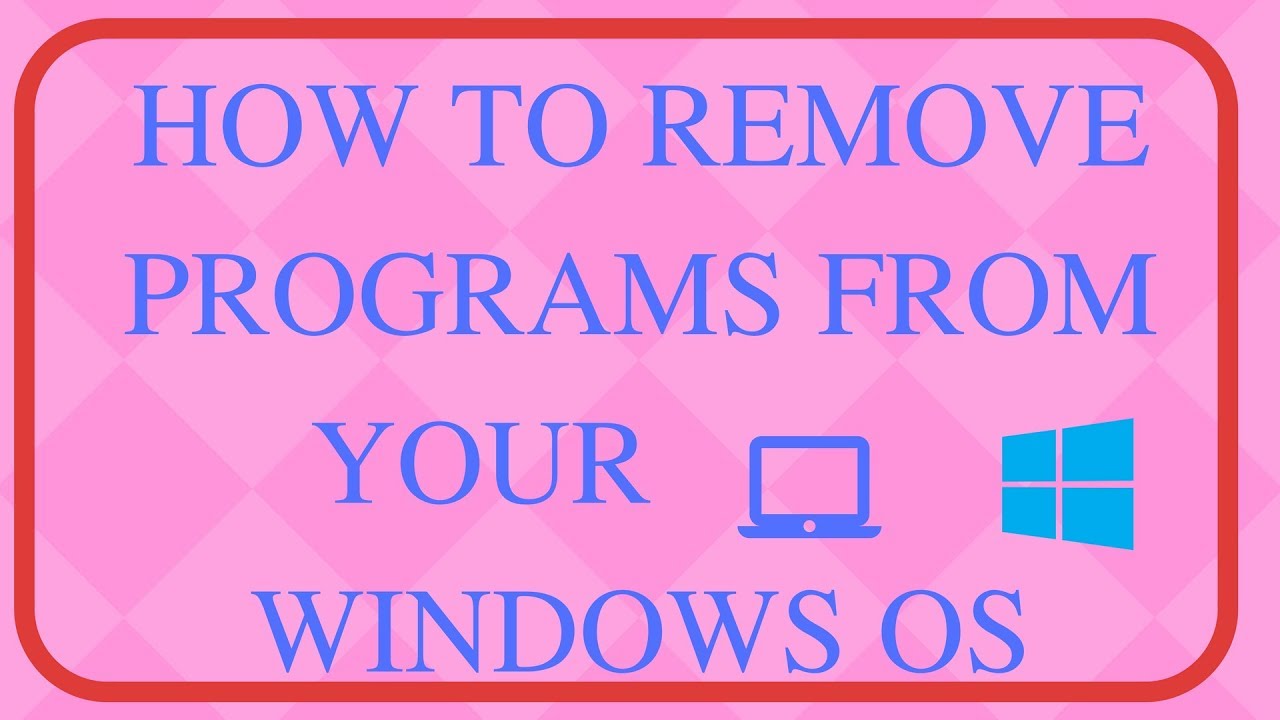 How To Remove Programs From Ur Pc YouTube