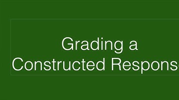 PreviLearn - Grading a Constructed Response