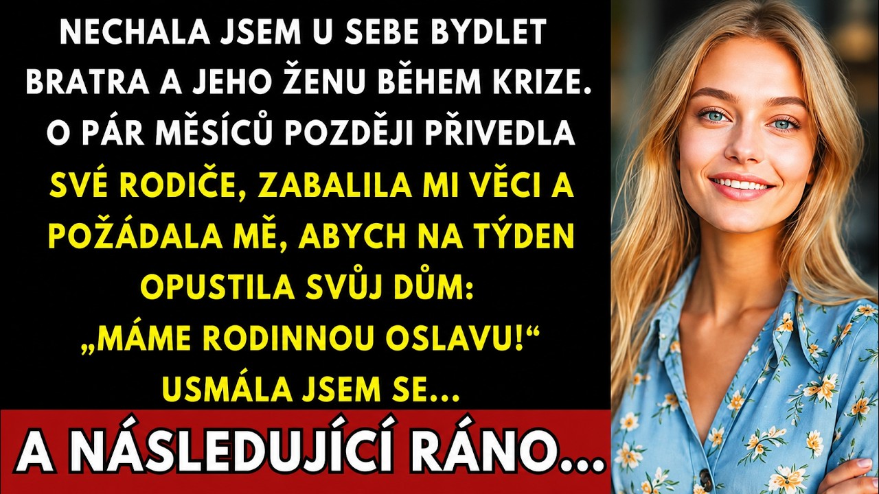 V jednom pátečním večeru jsem přijela domů a na chodbě našla svoje sbalené kufry. Bratr, jeho žena a jejich rodiče mi oznámili, že mají v mém domě oslavu výročí, a „napadlo je“, že bych mohla přes...