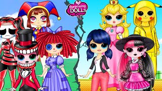 Marinette, Harley Quinn, Princess Peach Cosplay The Amazing Digital Circus & Monster High G3