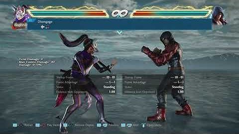 Kunimitsu movelist with frame data display season 4 (opponent all block)