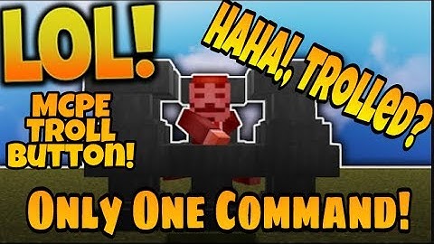 (Sorry To Copy Thumbnail) HOW TO MAKE A CRAZY TROLL BUTTON IN MCPE! :: COMMAND BLOCK UPDATE 1.1.0.8