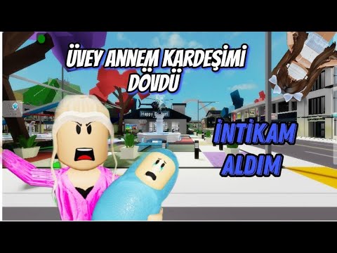 Üvey annem kardeşimi dövdü intikam aldım! Roblox Brookhaven 🏡