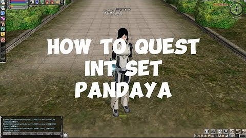 INT SET PANDAYA QUEST TUTORIAL - Classico Ran Online V3