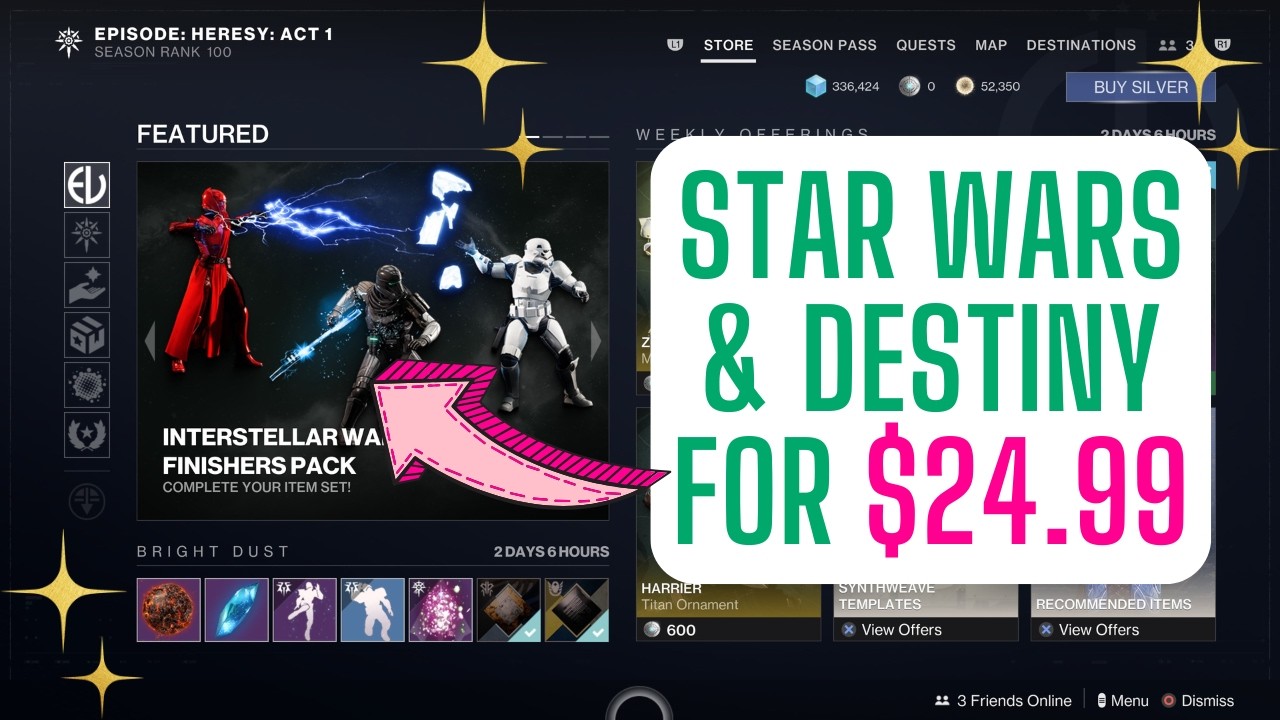 STAR WARS INTERSTELLAR WARFARE FINISHERS - This is what you get for 2,700 Silver or $24.99 Destiny 2