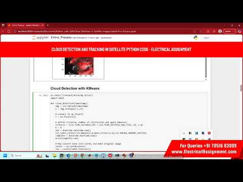 Cloud Detection and tracking in Satellite python code - Electrical Assignment
