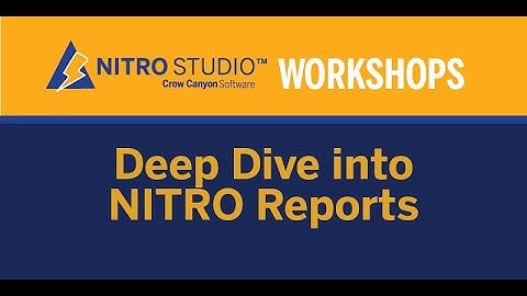 SharePoint & Office 365 Reporting Tool: NITRO Studio Workshop