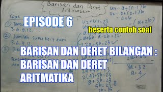 [episode 6] - matematika | barisan dan deret bilangan : aritmatika