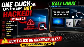 Live demo - I Opened One Image and My PC Got Hacked by Kali OS 😳 | Cyber Educational Awareness