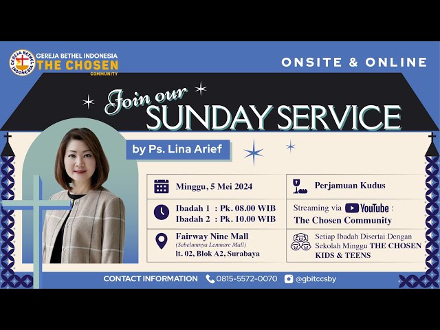 IBADAH RAYA 2 GBI TCC ~ FROM DARKNESS TO LIGHT (LINA ARIEF) ~  05 Mei 24 class=